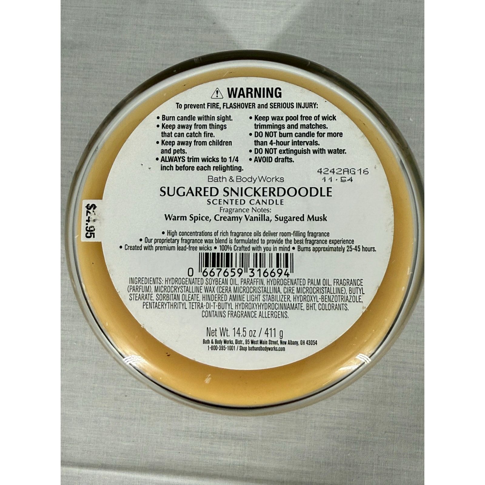 Other NEW Bath & Body Holiday Scented 3Wick Sugared Snicker Doodle Size ONE SIZE - 4 Thumbnail