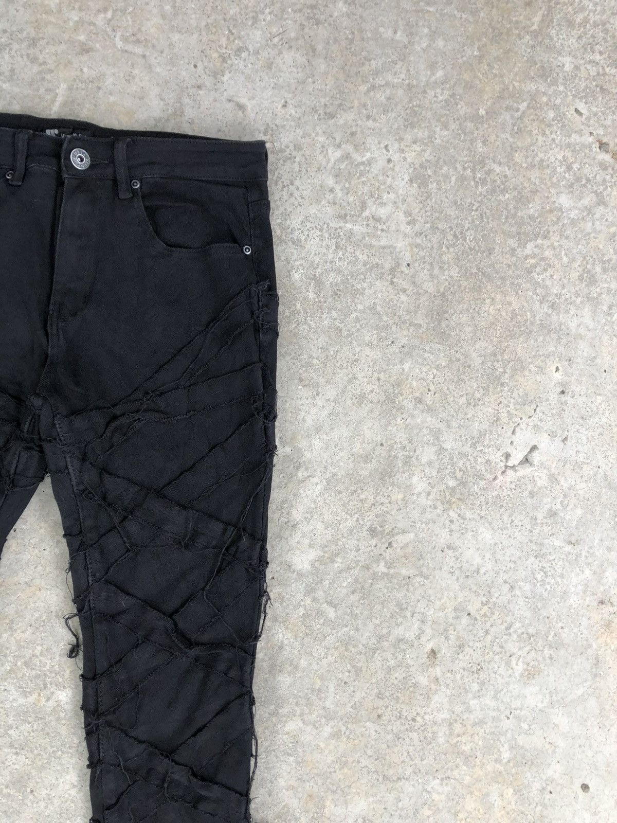 If Six Was Nine Japanese Waimea Flared Jean Distressed Denim Rick Owen Style Size US 30 / EU 46 - 5 Thumbnail