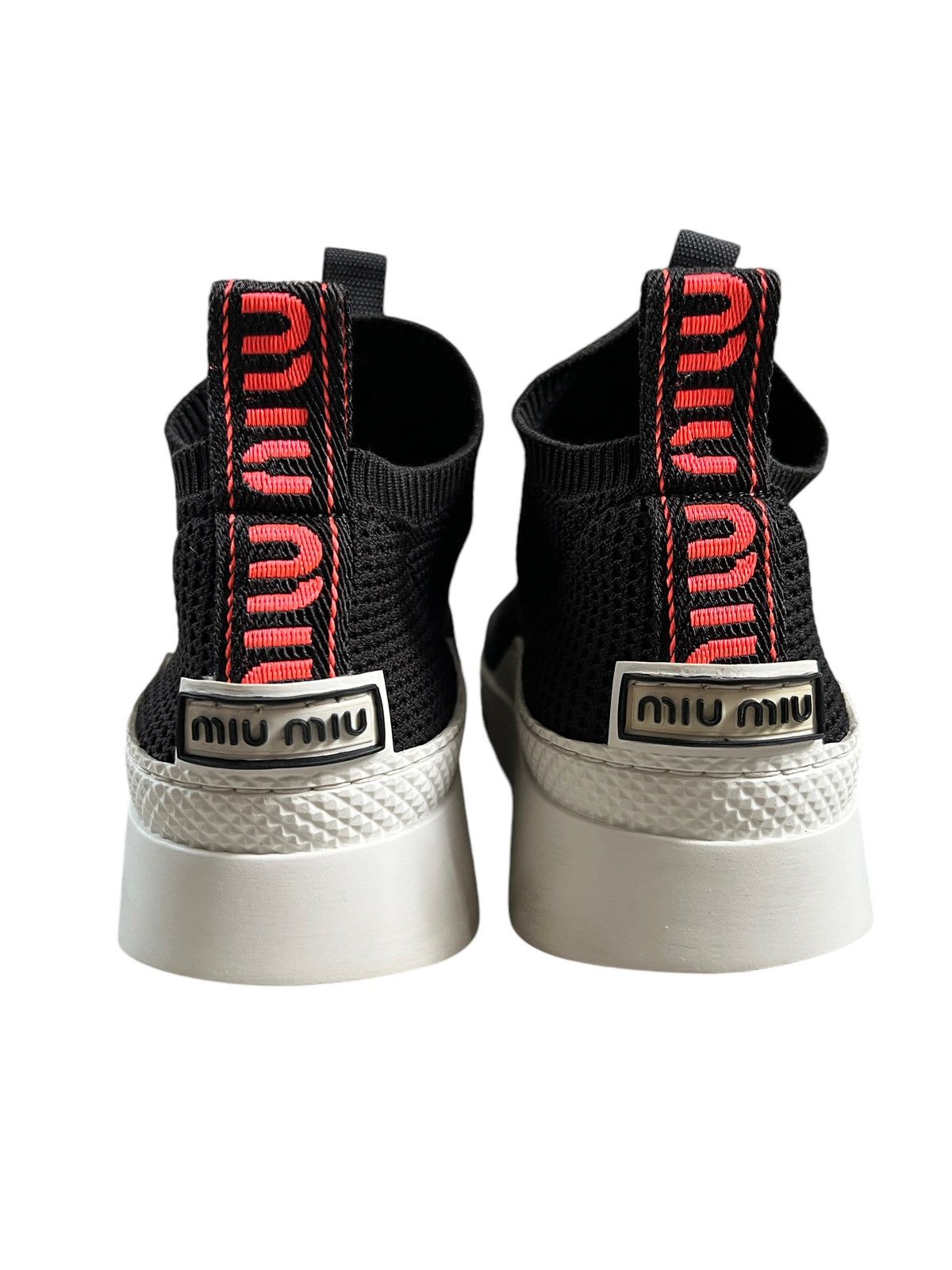 Miu Miu × Prada Miu Miu Black Technical Knit Sneakers Size US 7 / IT 37 - 9 Thumbnail