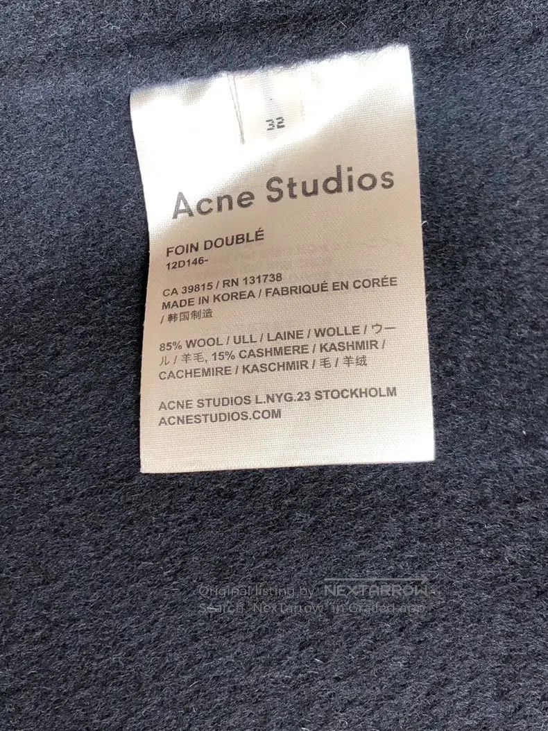 Acne Studios Acne Studios Teal Classic Coat, fabric contains 85% virgin Size 4XL / US 24-26 - 6 Thumbnail