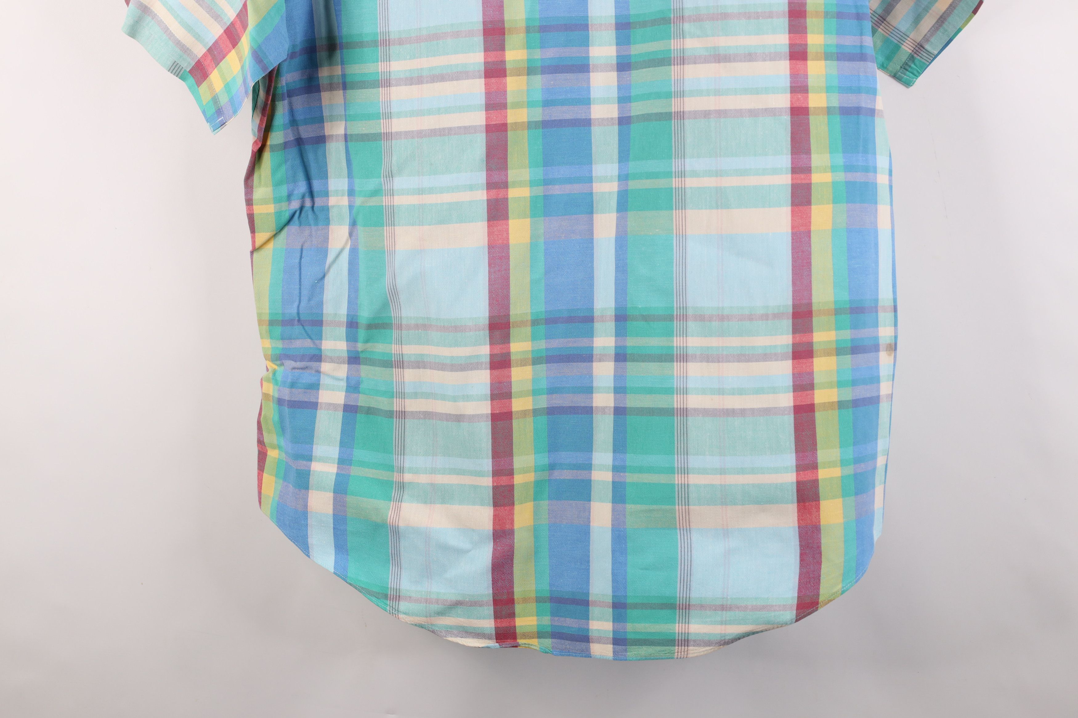 Vintage Vintage 90s Streetwear Rainbow Madras Button Down Shirt Size US L / EU 52-54 / 3 - 13 Thumbnail