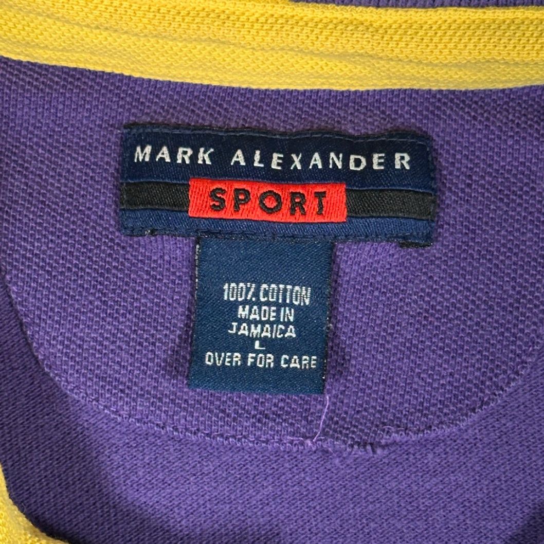 Vintage VINTAGE Mark Alexander Sport Polo Shirt Adult M Purple Striped 90s Shirt Mens Size US M / EU 48-50 / 2 - 4 Thumbnail