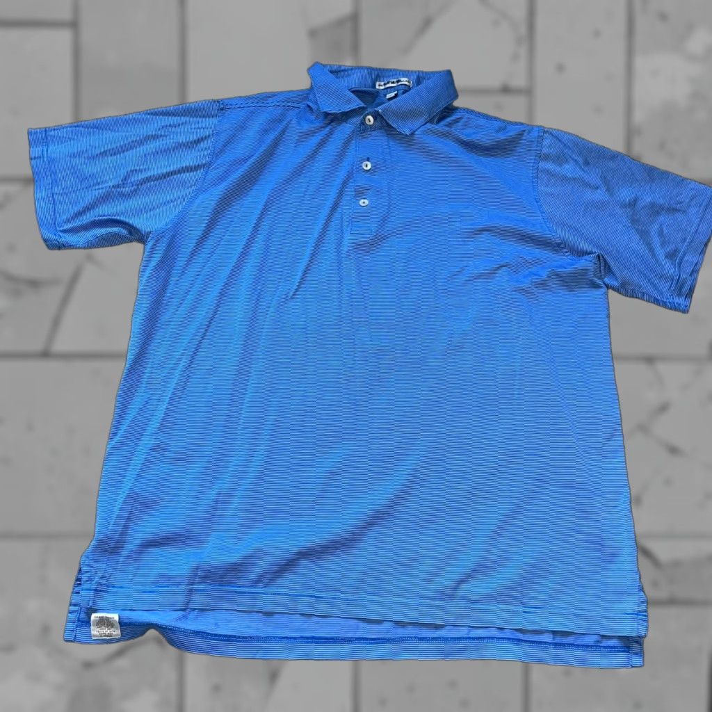 Peter Millar PETER MILLAR Blue Polo Shirt Men’s Large Short Sleeve Regular Fit Size US L / EU 52-54 / 3 - 1 Thumbnail
