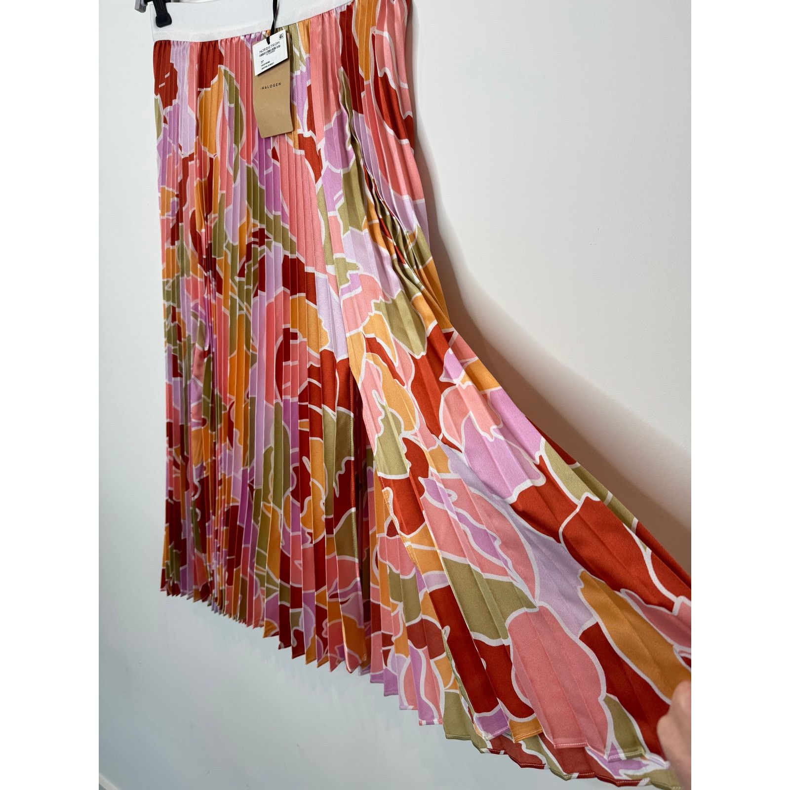 Nordstrom NWT HALOGEN Nordstrom Double Slit Pleat Skirt Canyon Sunset Size 26" / US 2 / IT 38 - 2 Thumbnail