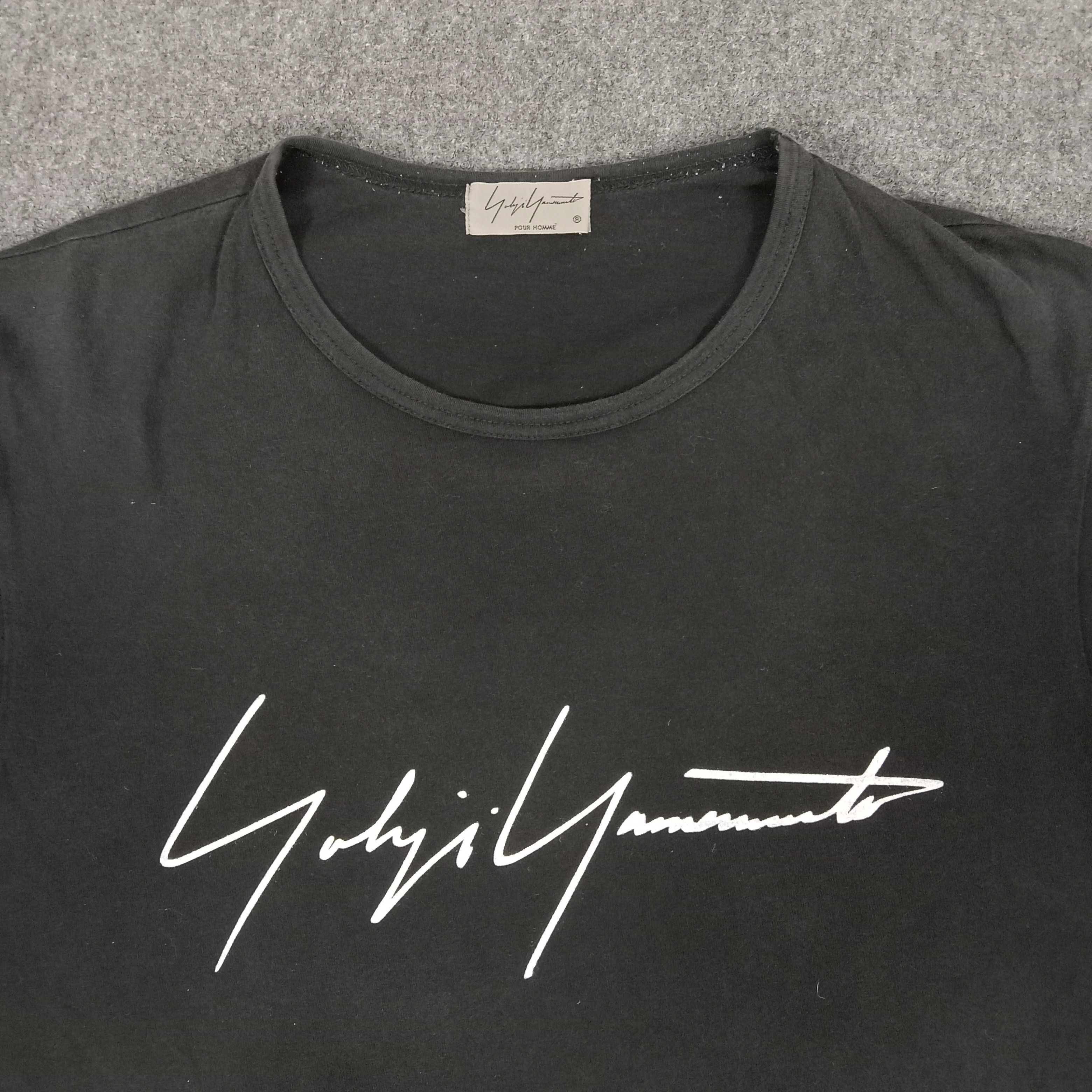 Japanese Brand × Vintage × Yohji Yamamoto Yohji Yamamoto Japanese Designer Logo Custom Tshirt Size US XL / EU 56 / 4 - 2 Thumbnail