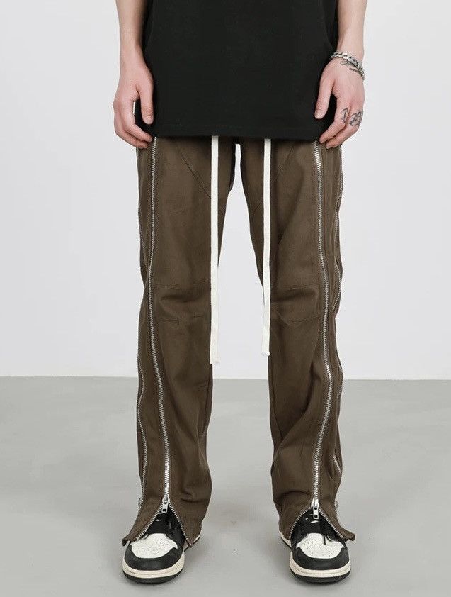 Japanese Brand × Vintage Avant garde grunge y2k drawstring zip punk pants Size US 32 / EU 48 - 2 Thumbnail