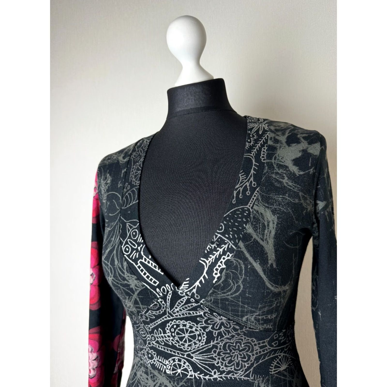 Desigual Desigual Dress Womens S A-Line Midi Black Size S / US 4 / IT 40 - 2 Thumbnail