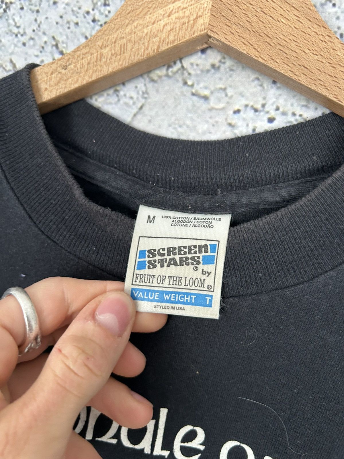 Vintage Vintage Graphic Tee Single Stitch Screen Stars 90s Size US M / EU 48-50 / 2 - 5 Thumbnail