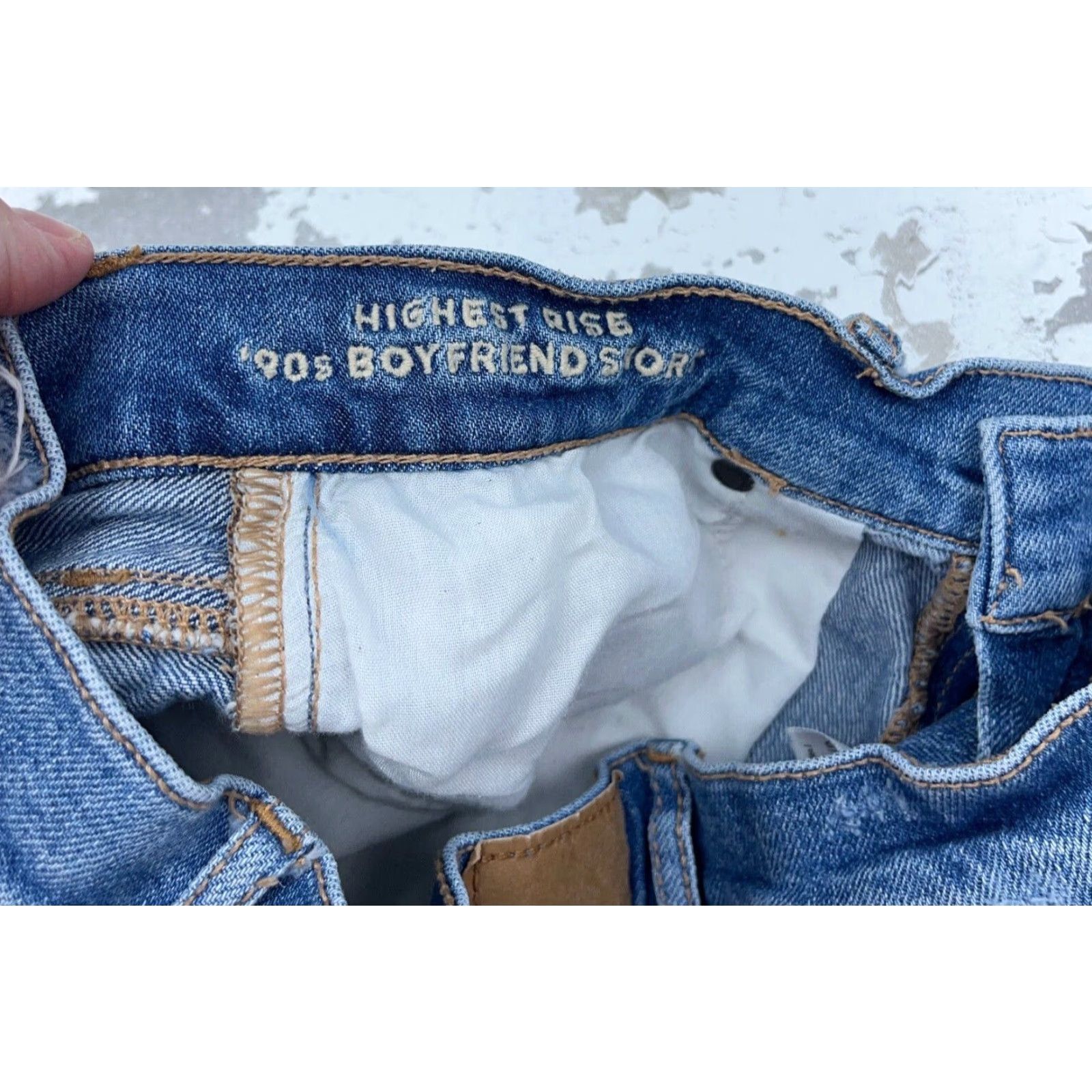 American Eagle Outfitters American Eagle Shorts Women 0 Cut Off 90s Boyfriend Jorts Distressed Holes Jean Size 25" / US 0 / IT 36 - 3 Thumbnail