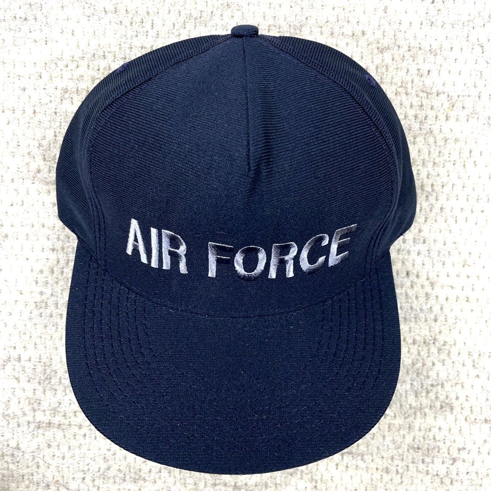 Vintage VINTAGE Eagle Crest US Air Force Hat Cap Snapback One Size Blue Cotton Polyester Knit Men Adult 90s USA Retro Size ONE SIZE - 3 Thumbnail