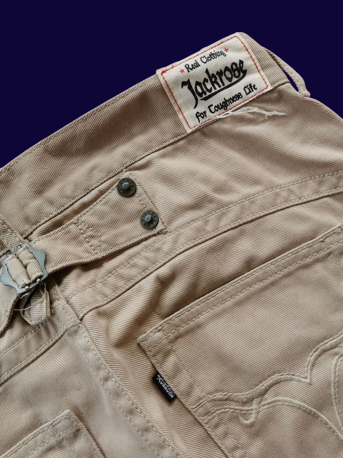 JACKROSE Bootcut Flared Jack Rose Jeans Cream Size US 35 - 11 Thumbnail