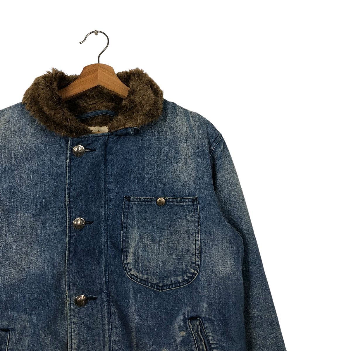 Alpha Industries VINTAGE DENIM BIKER JACKET ALPHA INDUSTRIES LEE STORM RIDER Size US M / EU 48-50 / 2 - 8 Thumbnail