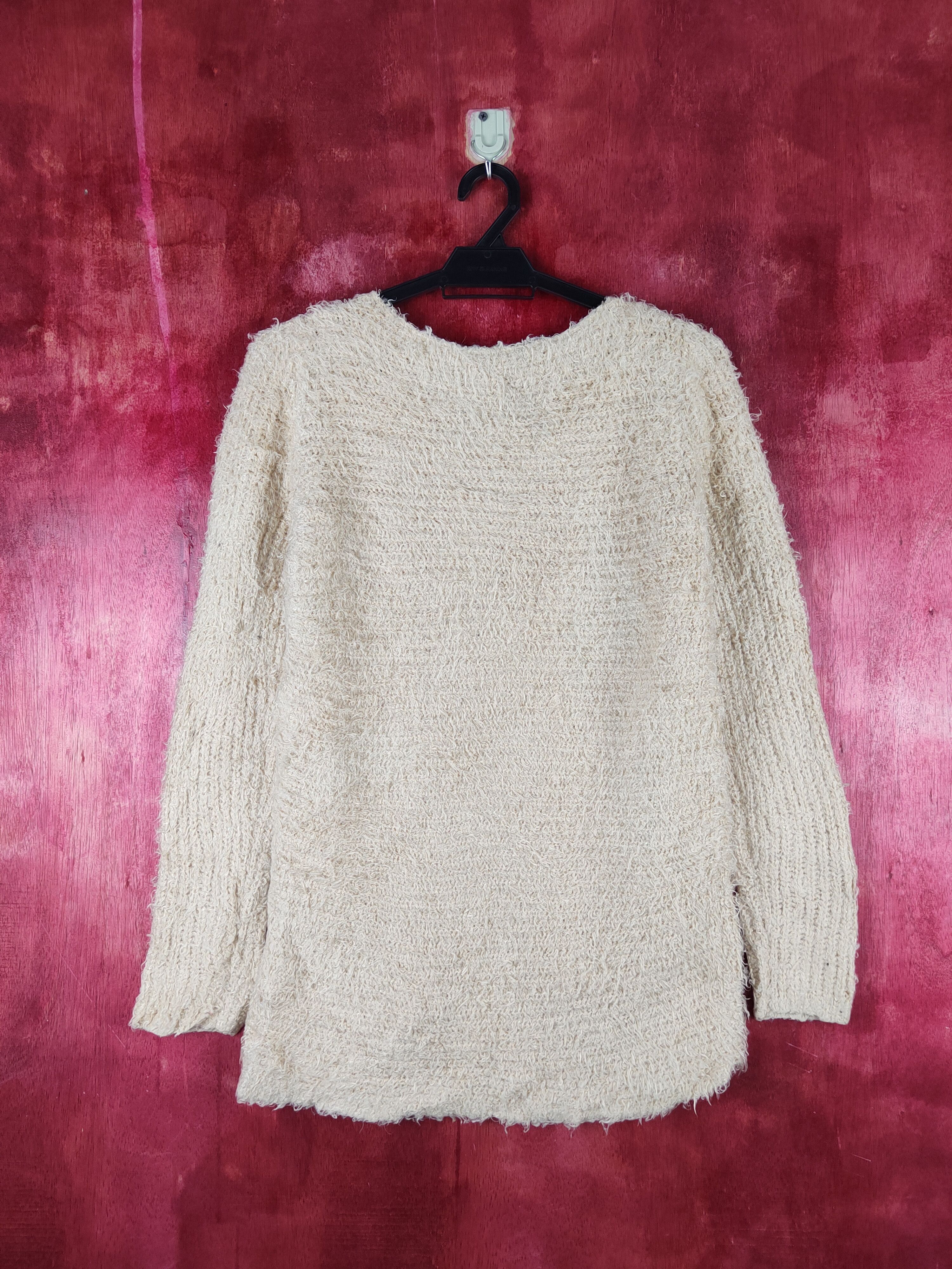 Homespun Knitwear Moderate Light Brown Shag Shaggy Fur Mohair Knitwear #S2163 Size M / US 6-8 / IT 42-44 - 7 Thumbnail