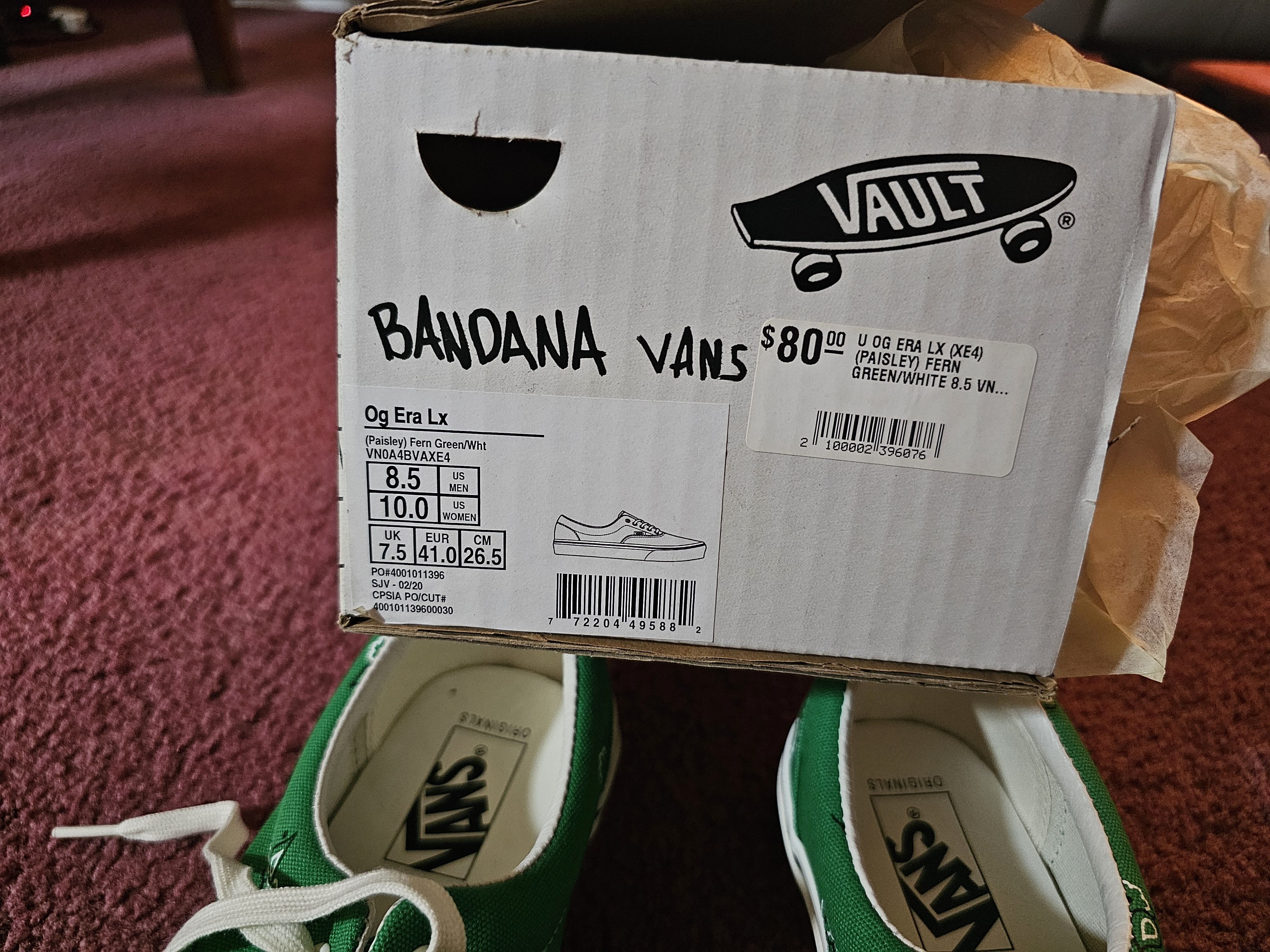 Vans Vans OG era paisley green low top Size US 8.5 / EU 41-42 - 7 Thumbnail