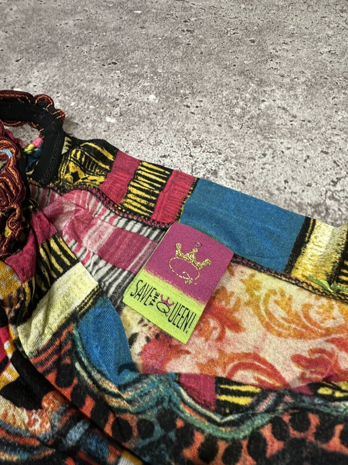 Jean Paul Gaultier Save The Queen Womens Colorful Bono Floral Print Long Sleeve Size L / US 10 / IT 46 - 9 Thumbnail