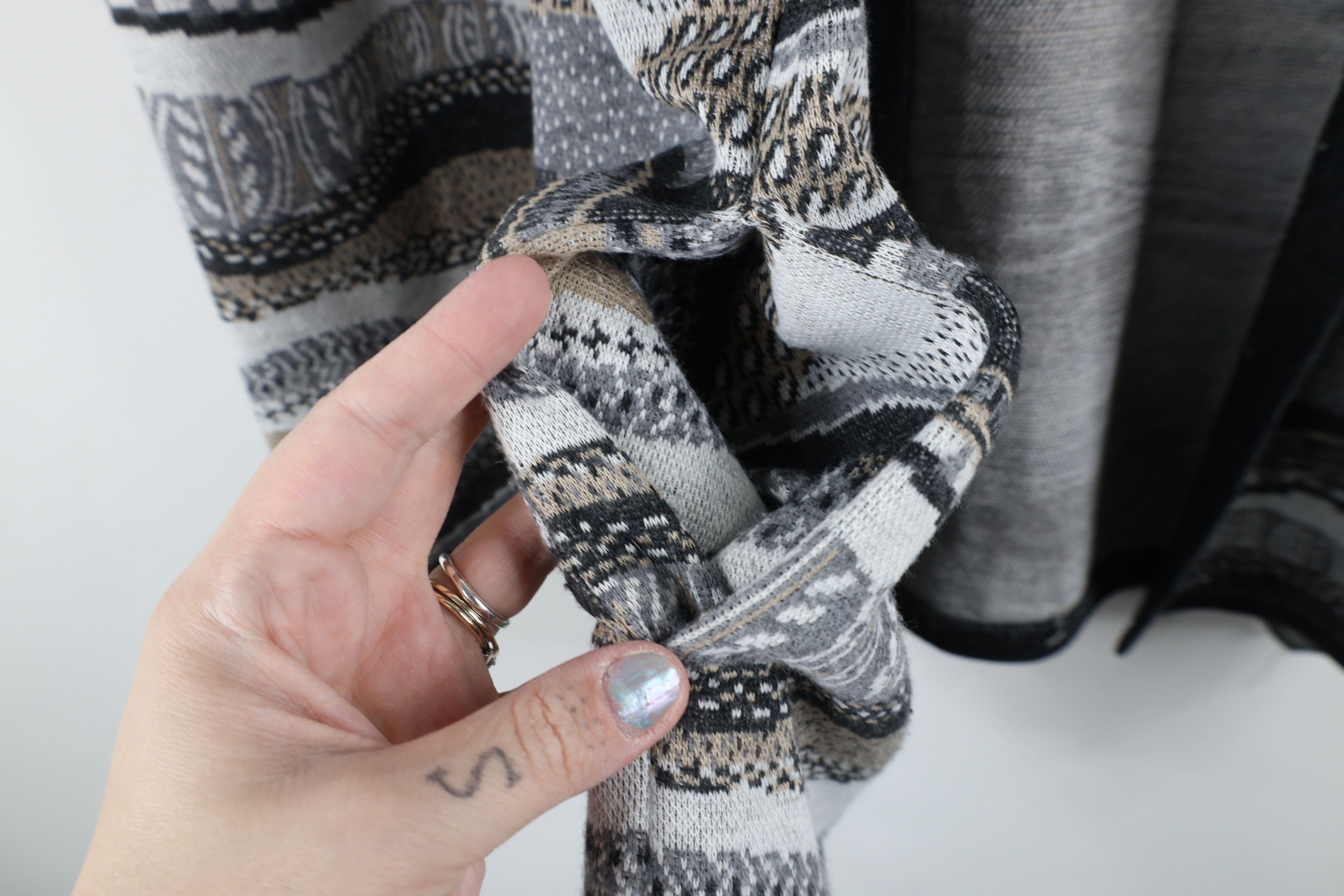 Vintage Vintage 90s Streetwear Knit Open Front Cardigan Sweater USA Size XL / US 12-14 / IT 48-50 - 8 Thumbnail