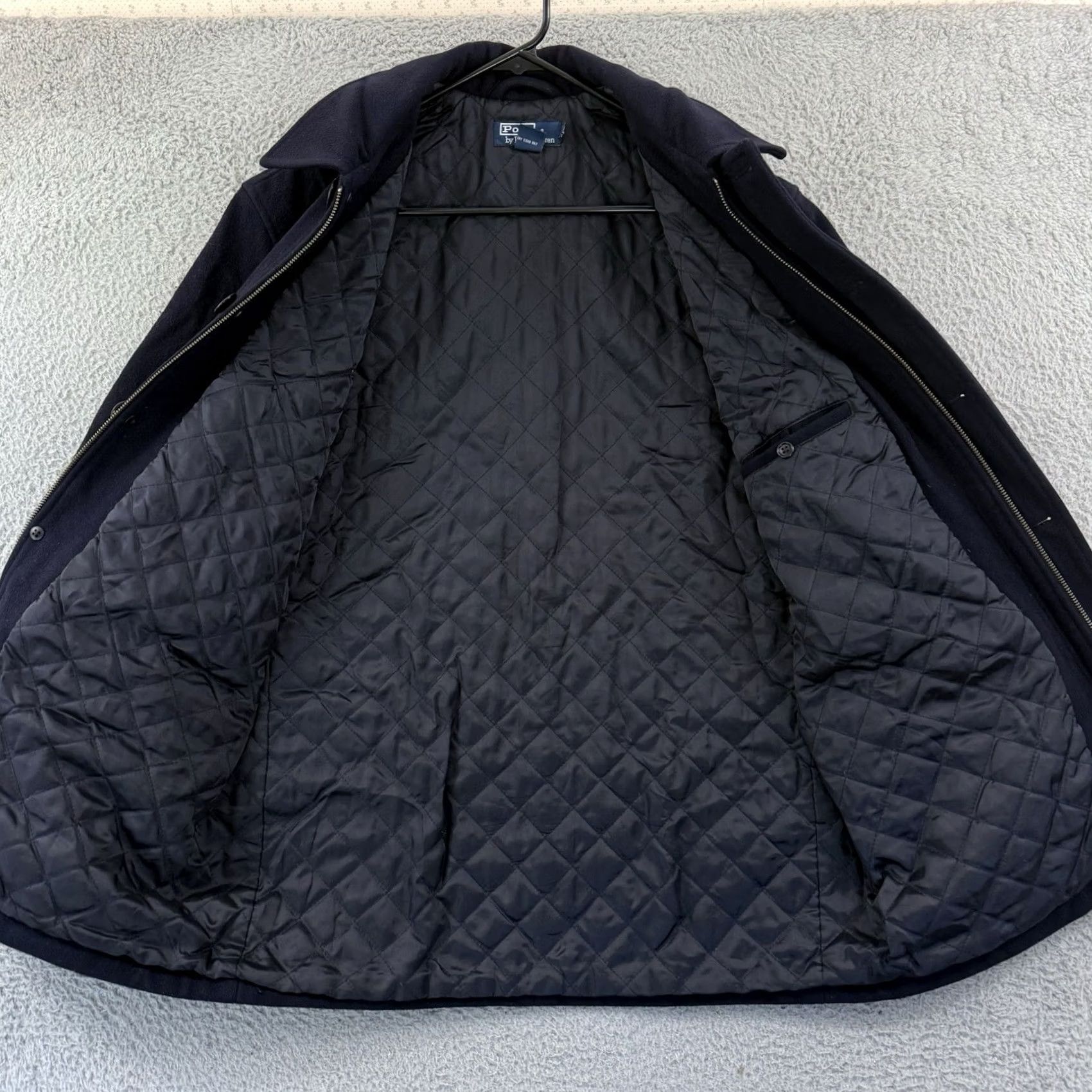 Polo Ralph Lauren Vintage Polo Ralph Lauren Pea Coat Mens Medium Wool Zip Button Quilted Jacket Size US M / EU 48-50 / 2 - 7 Thumbnail