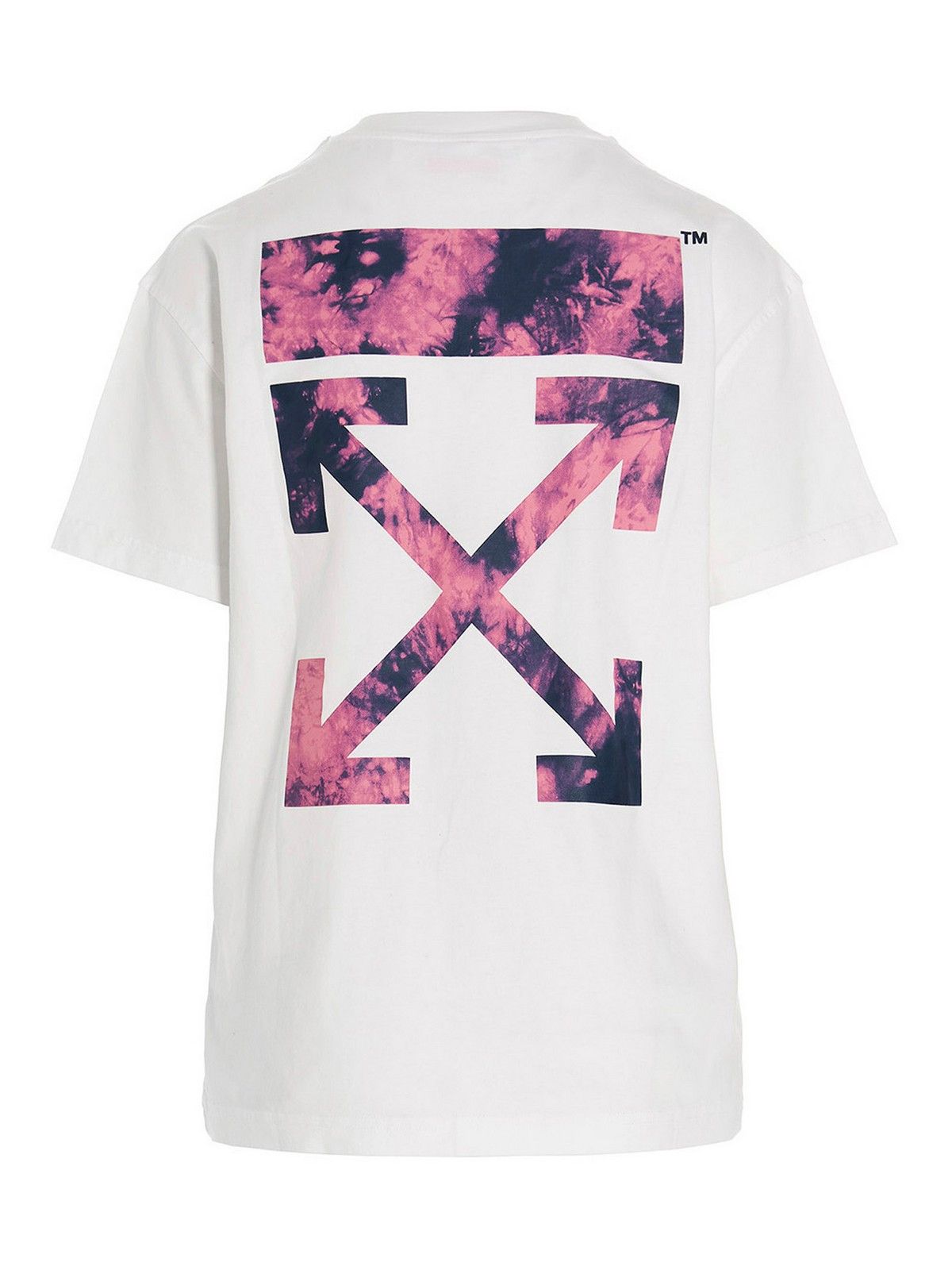 Off-White o1gr1nt0125 Tie Dye Arrow Casual T-Shirt in White Size US XXS / EU 40 - 2 Thumbnail