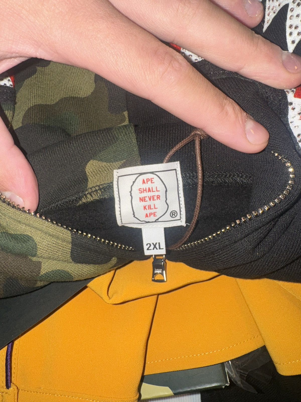 Bape Swarovski Shark Full Zip Hoodie Size US XXL / EU 58 / 5 - 8 Thumbnail