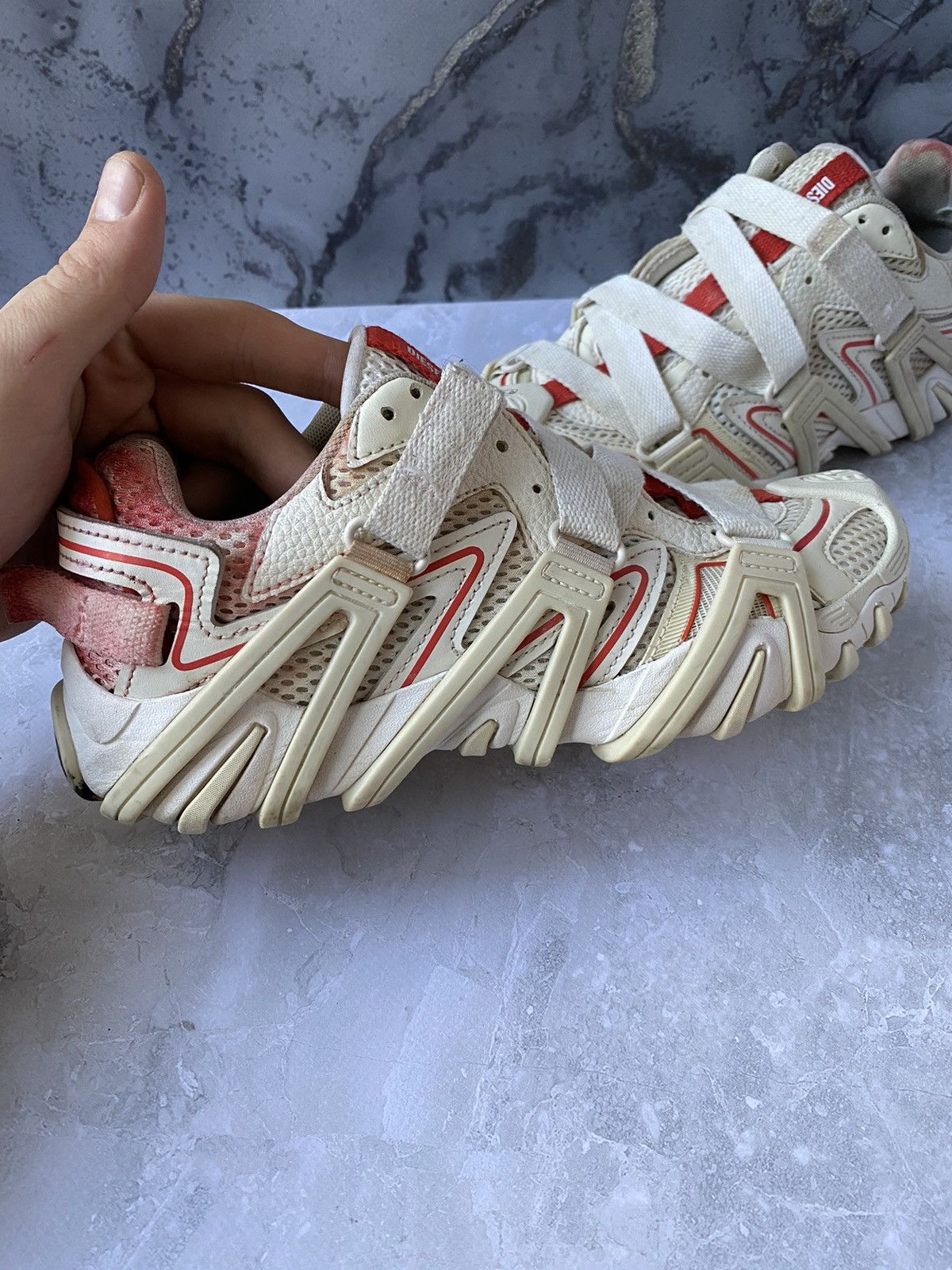 Diesel × Japanese Brand Diesel S-Prototype-CR W US 7.5 White/Red Sneakers Size US 7.5 / IT 37.5 - 3 Thumbnail