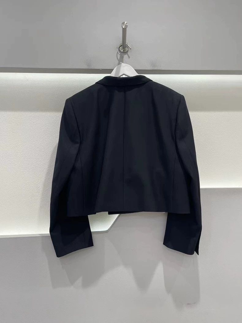 Celine Celine Short Satin Black Suit Jacket Size US M / EU 48-50 / 2 - 2 Thumbnail