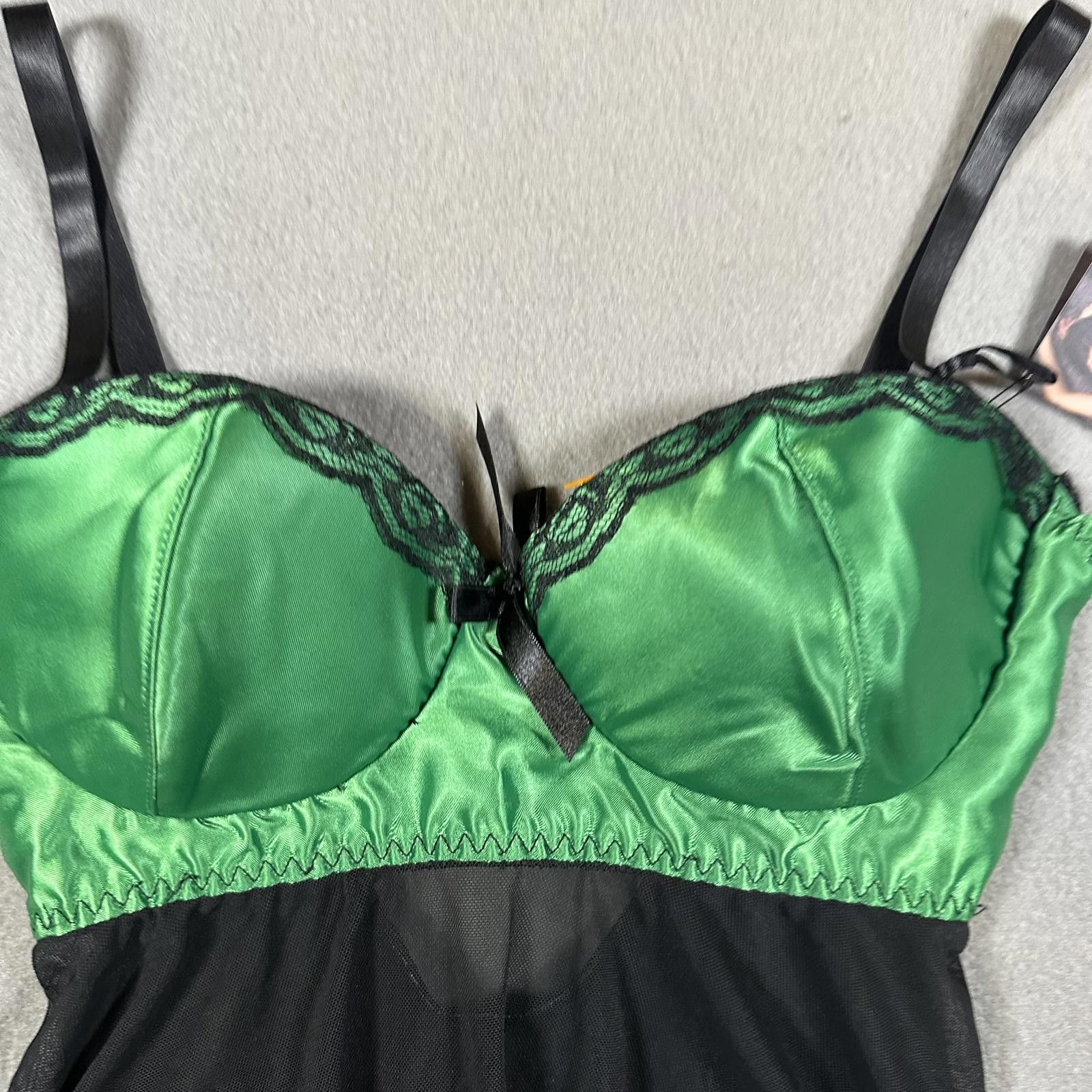 Colette Women’s Babydoll Tank Top Green Black Mesh Y2K Size S / US 4 / IT 40 - 3 Thumbnail