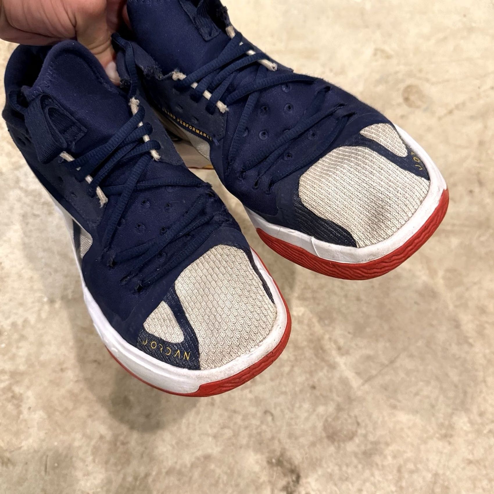 Nike Nike Air Jordan Zoom Separate Olympic Sneaker Mens 9.5 White Navy Red Gold DH0249-471 Size US 9 / EU 42 - 4 Thumbnail