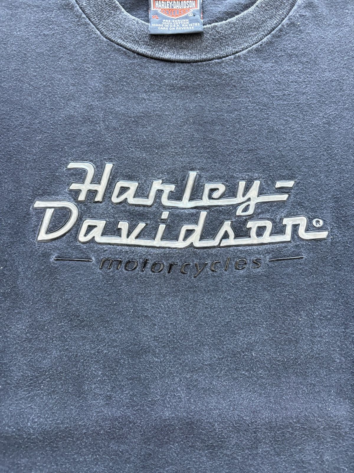 Harley Davidson Vintage 90s Harley Davidson Graphic Tee Faded Black Size US L / EU 52-54 / 3 - 2 Thumbnail