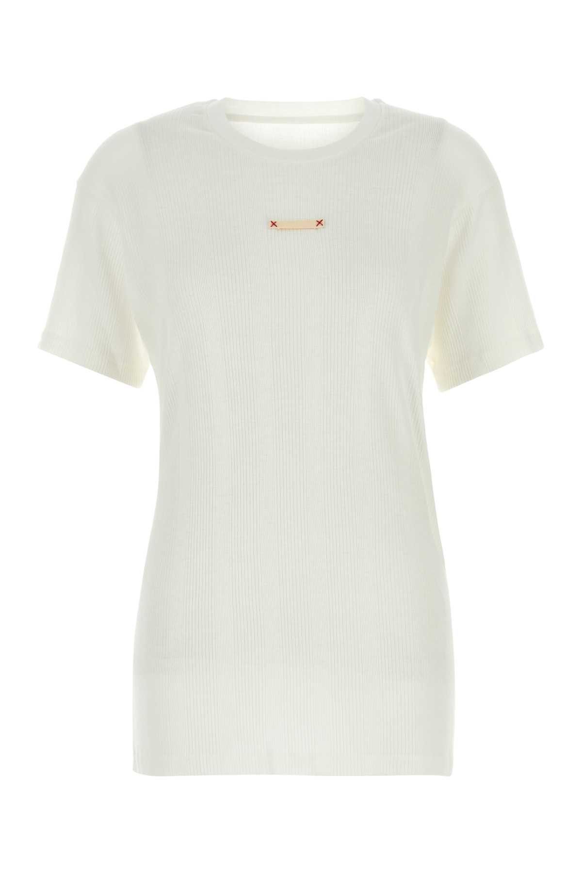 Maison Margiela White Cotton Blend T-Shirt Size XS / US 0-2 / IT 36-38 - 1 Thumbnail