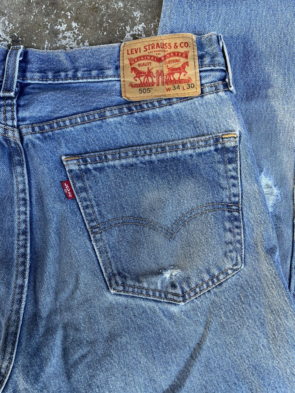 Levi's Levis 505s Distressed Denim Jeans Size US 34 / EU 50 - 1 Thumbnail