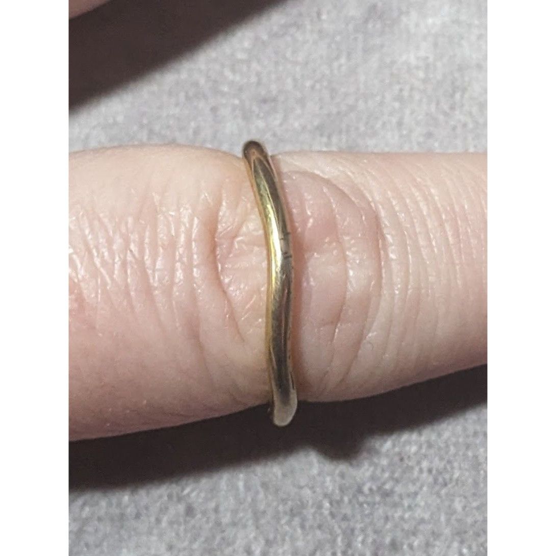 Other Gold Tone Abstract Wiggle Band Ring Size 7 1/4 Size ONE SIZE - 10 Thumbnail