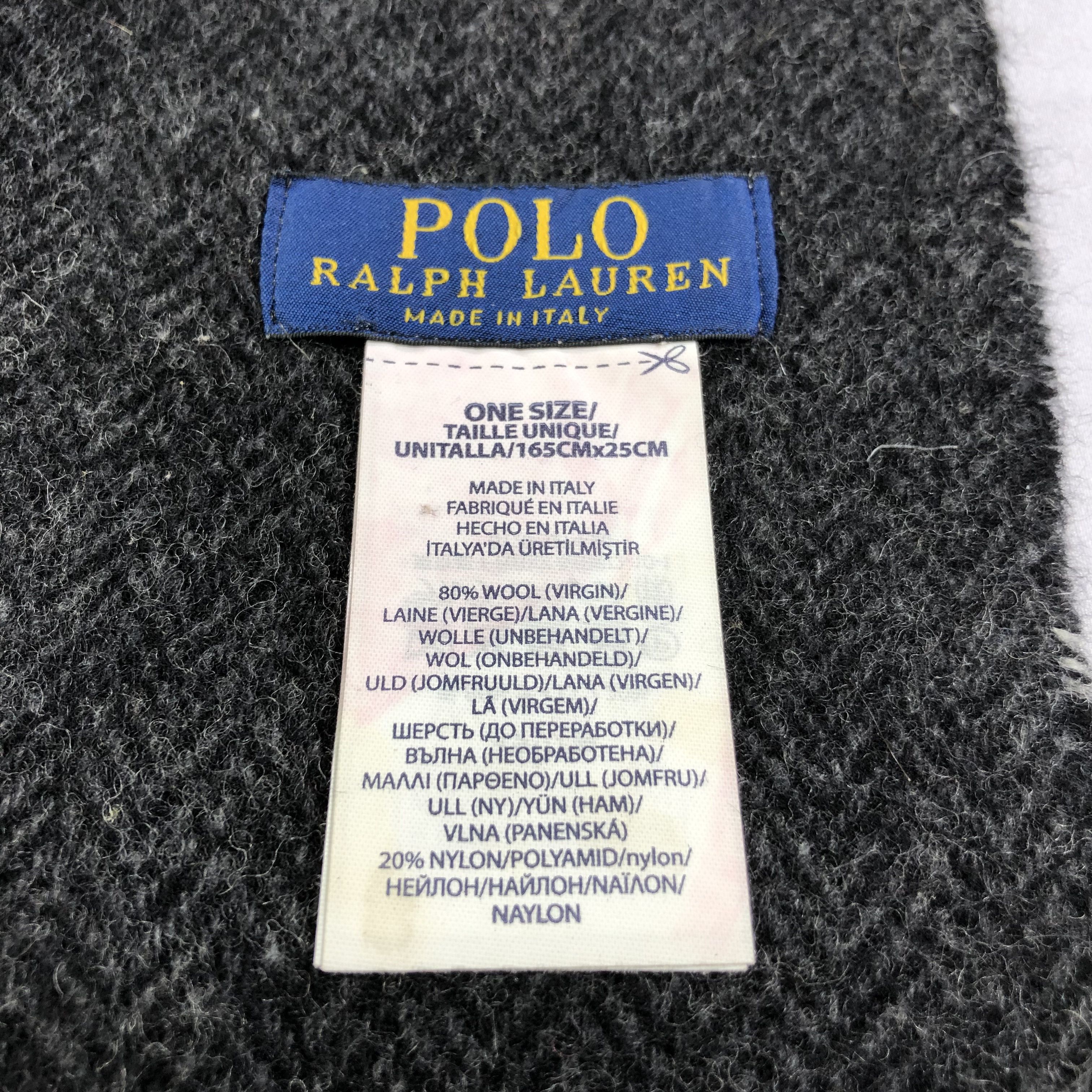 Polo Ralph Lauren Polo Ralph Lauren Tartan Wool Scarf Muffler V1373 Size ONE SIZE - 5 Thumbnail