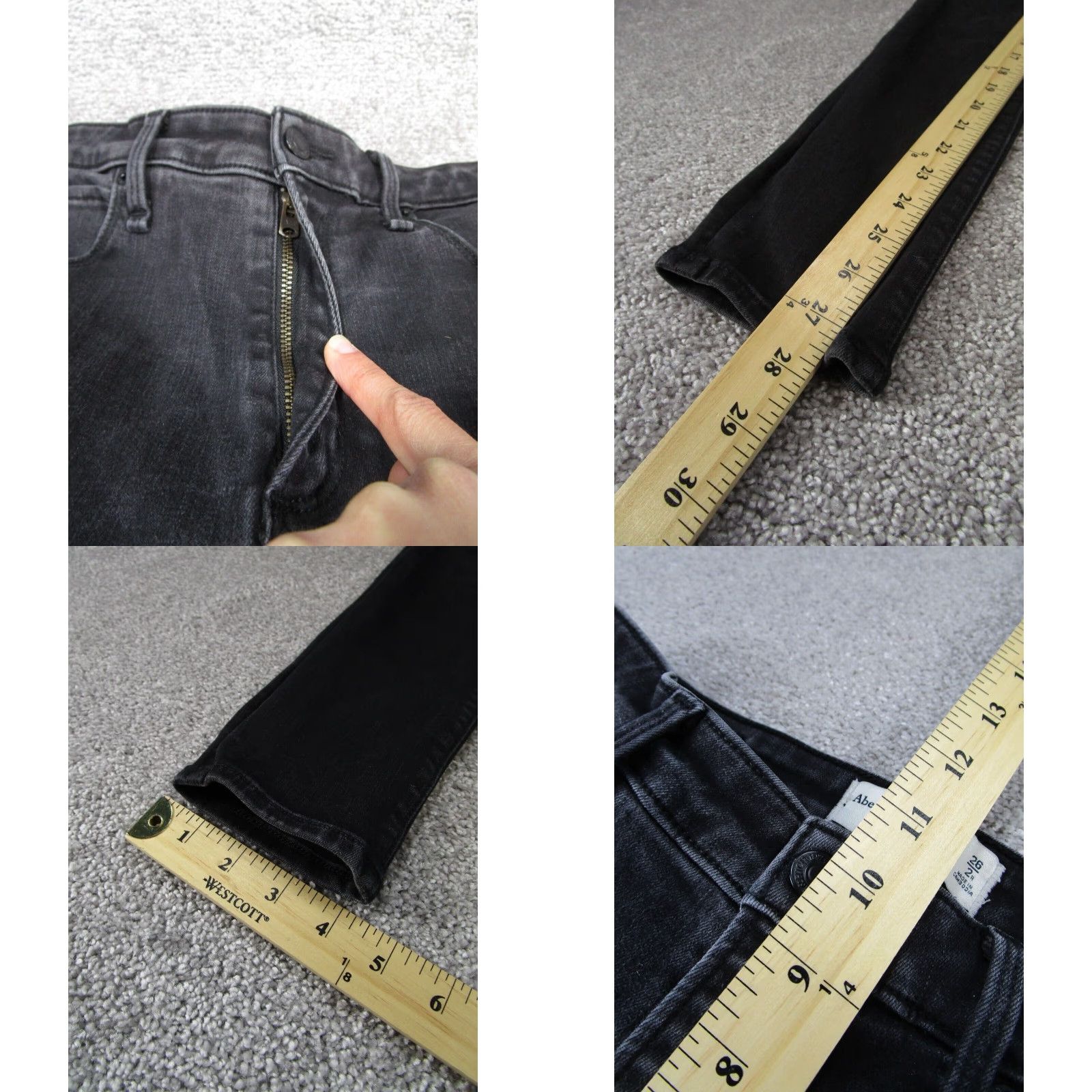 Abercrombie & Fitch Abercrombie & Fitch High Rise Skinny Jeans Womens 26 Black Denim Size 26" / US 2 / IT 38 - 4 Thumbnail