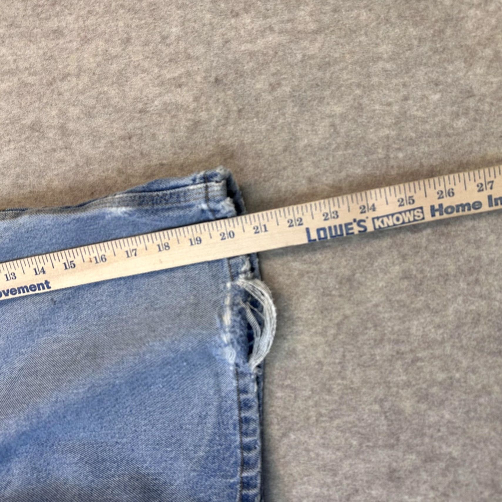 Wrangler Wrangler Shorts Mens 34 Blue Denim Carpenter DuraShield Work Utility 3W320AI Cargo Casual 34 Inseam 11in Mens Denim Cotton Solid Size US 34 / EU 50 - 6 Thumbnail