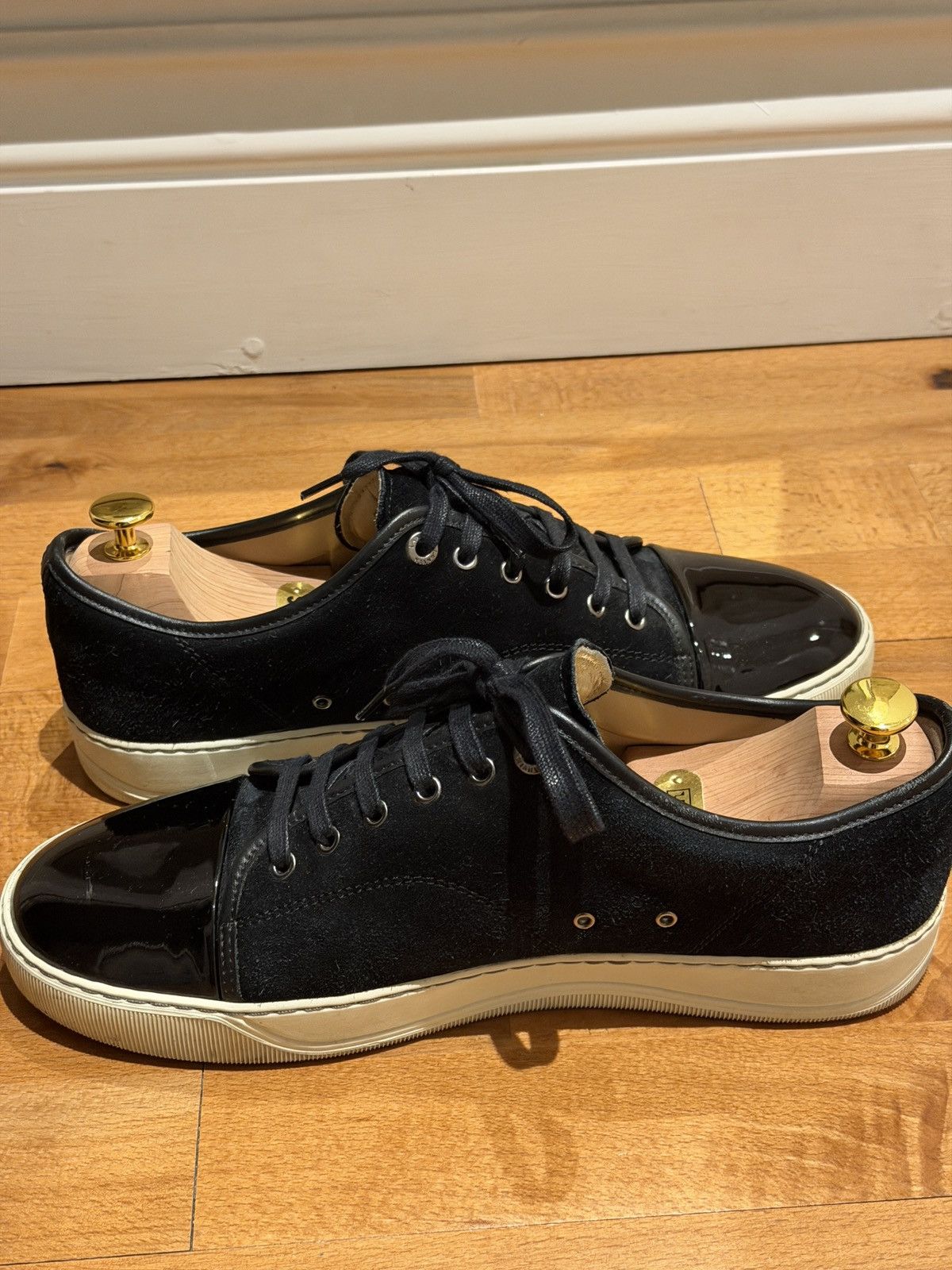 Lanvin Lanvin DBB1 Black Suede and Patent Leather Size US 10 / EU 43 - 6 Thumbnail