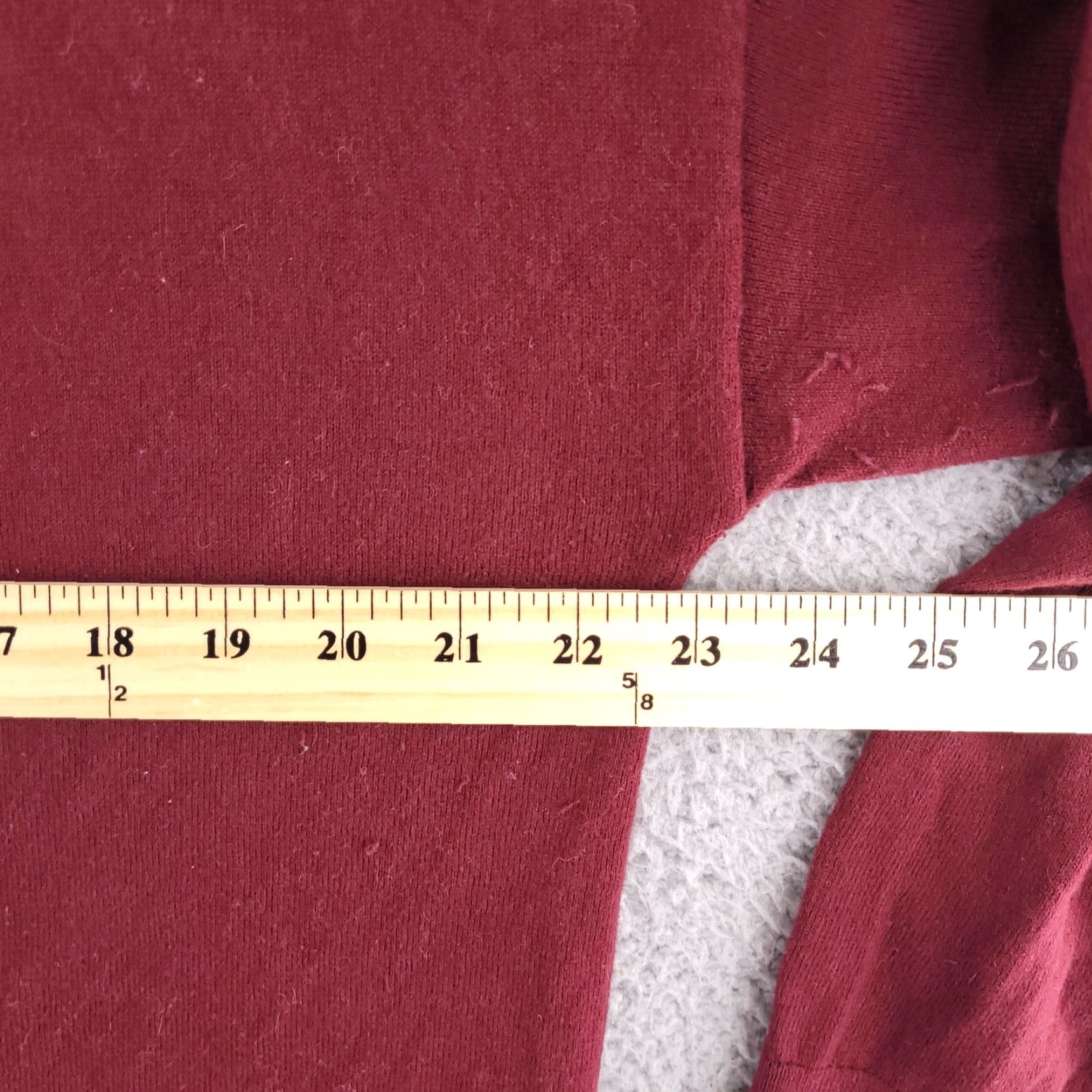 Banana Republic V Neck Sweater Banana Republic Womens Large Red Cotton Cashmere Blend Luxe Yarn Size L / US 10 / IT 46 - 5 Thumbnail