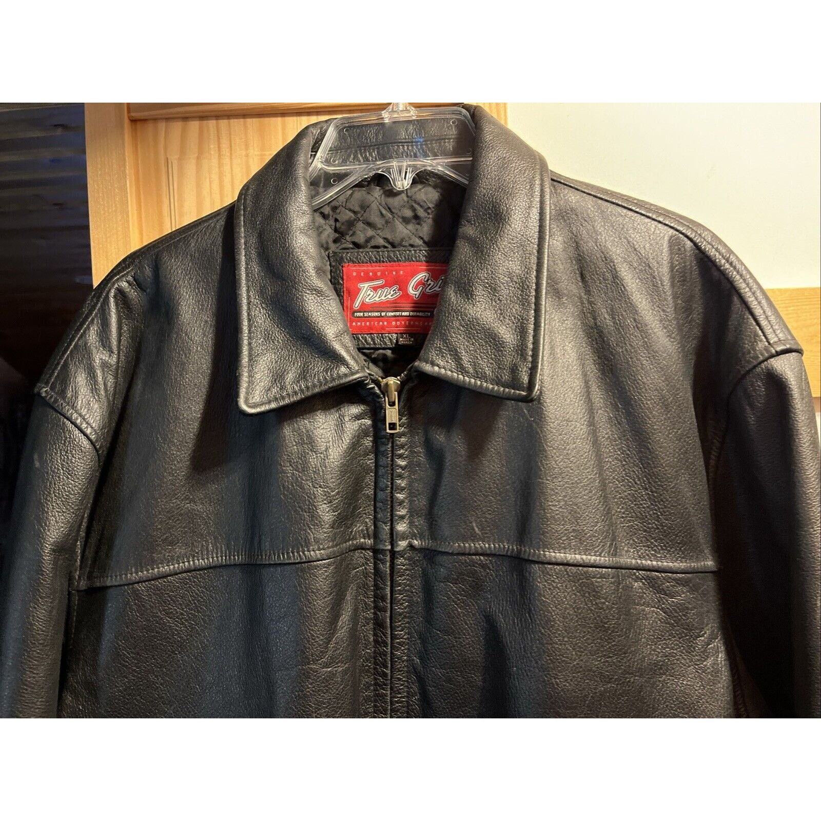 True Grit True Grit Vintage Men’s XL Leather Jacket Black LS Zip Y2K Size US XL / EU 56 / 4 - 6 Thumbnail