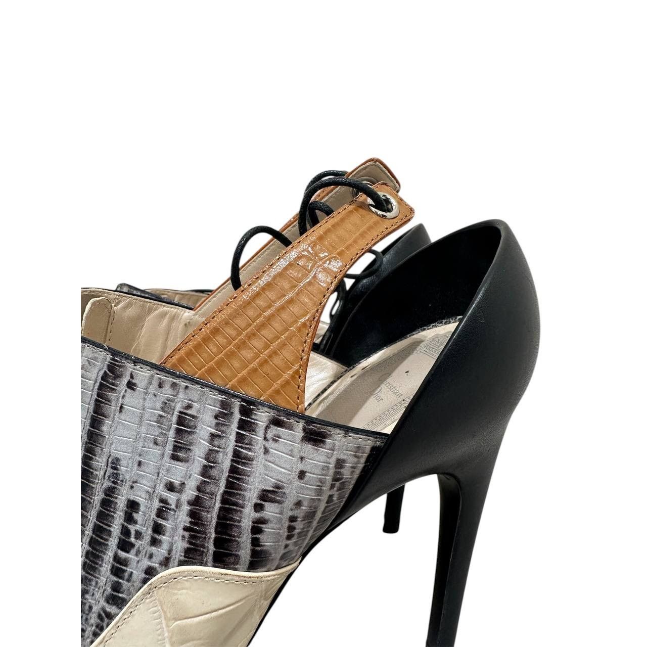 Dior Dior Nomade FW16 Crocodile-Embossed Leather Heels 38 Size US 7 / IT 37 - 5 Thumbnail