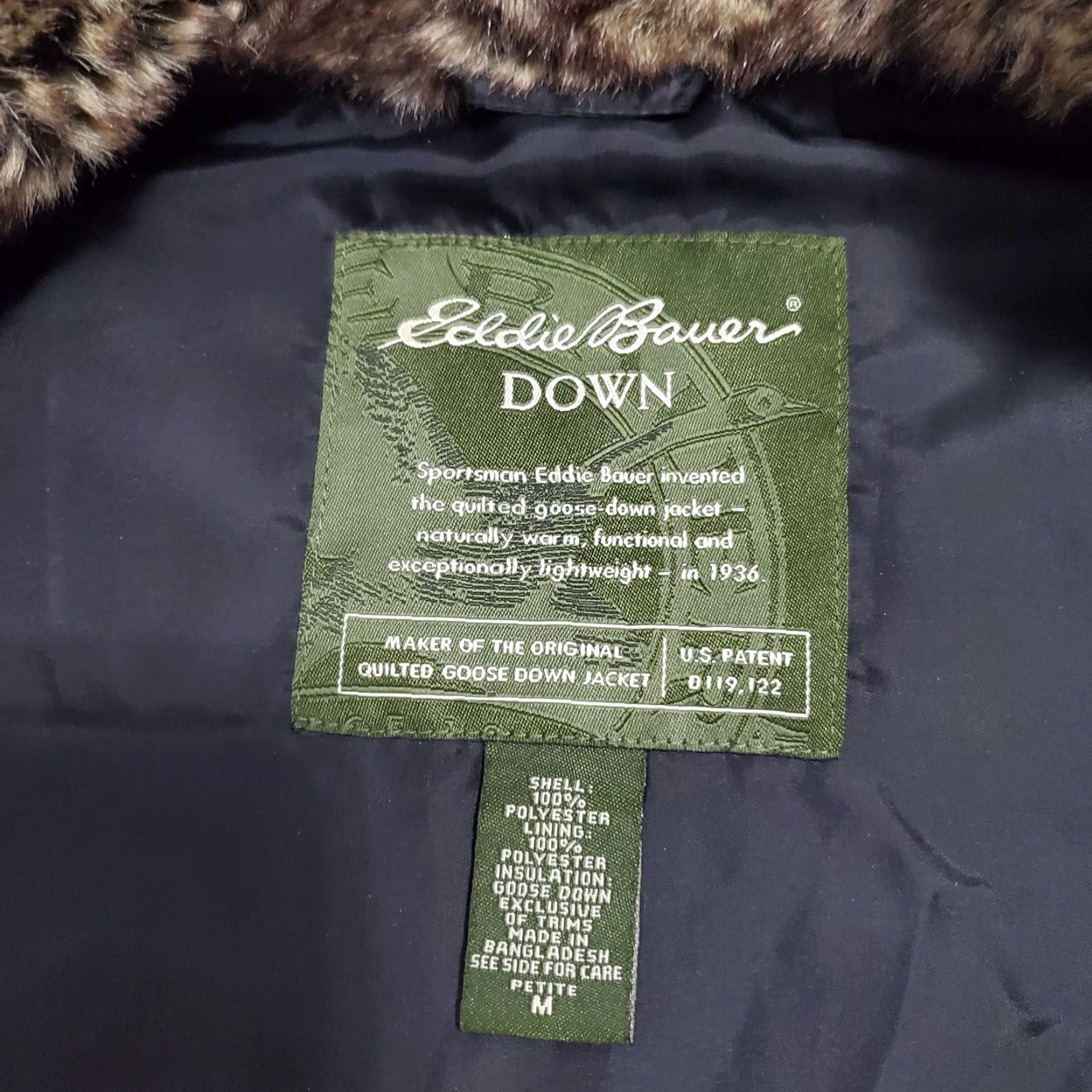 Eddie Bauer VINTAGE Eddie Bauer Vest Women Petite M Black Puffer Goose Down Faux Fur Trim Outdoor Size M / US 6-8 / IT 42-44 - 3 Thumbnail