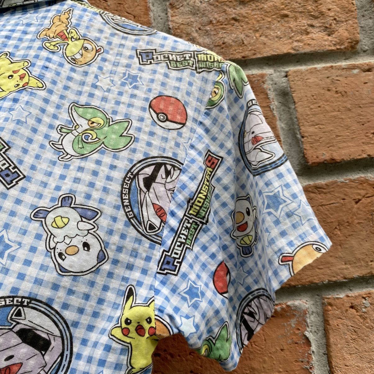 Pokemon Blue Gingham Short Sleeve Shirt with Pokémon Print Size S / US 4 / IT 40 - 6 Thumbnail