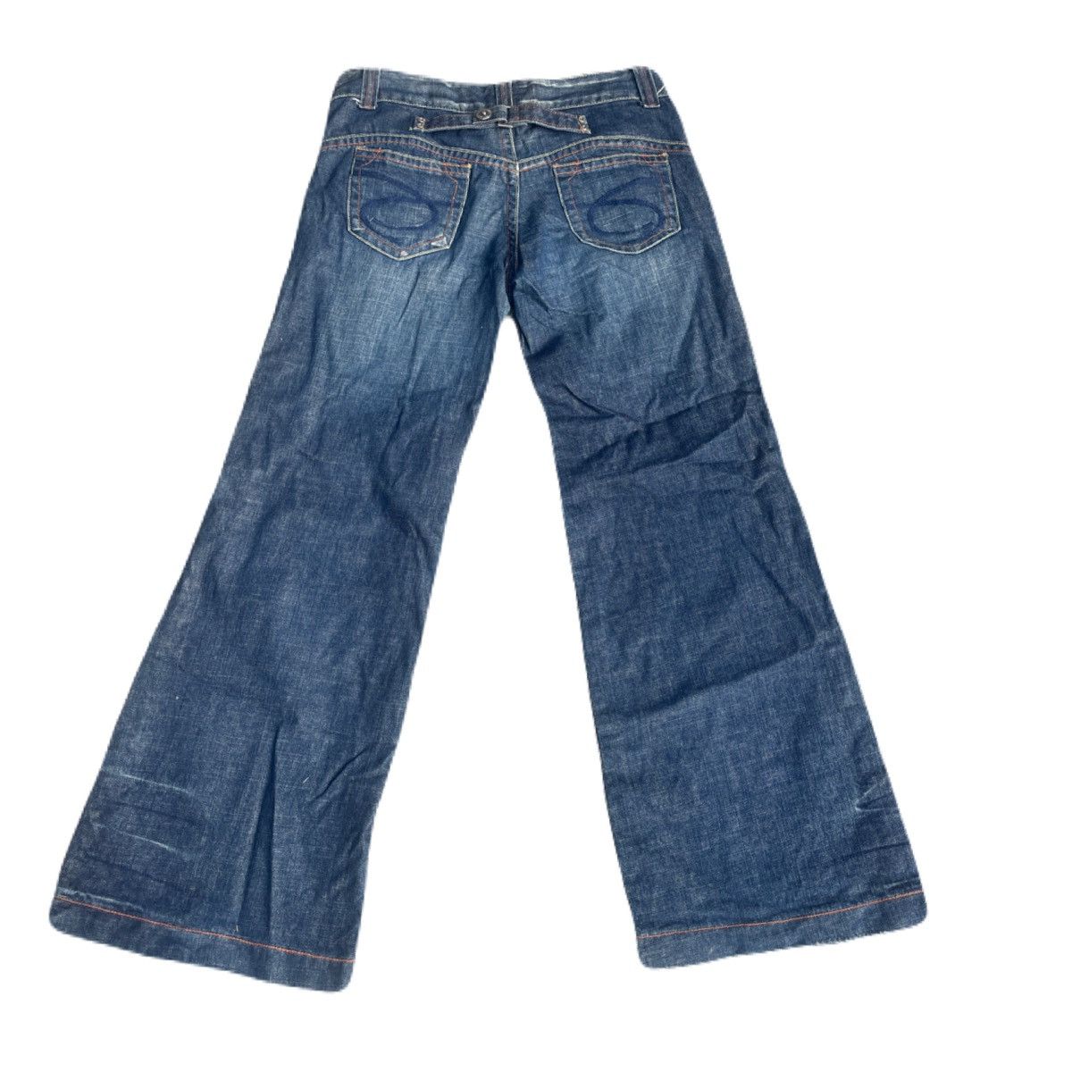 If Six Was Nine 2000s REDPEPPER Distressed Super Flare Jeans Y2K Gyaruo Vkei Size US 33 - 4 Thumbnail