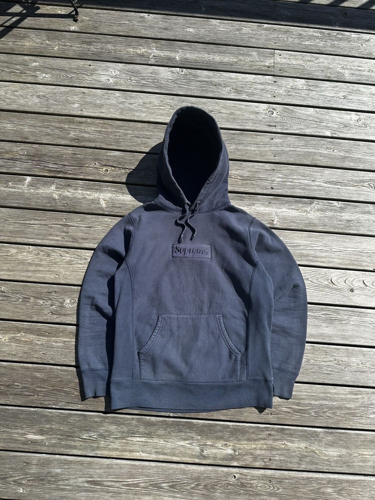 Supreme Supreme Tonal Box Logo Hoodie FW14 Size S Size US S / EU 44-46 / 1 - 1 Thumbnail