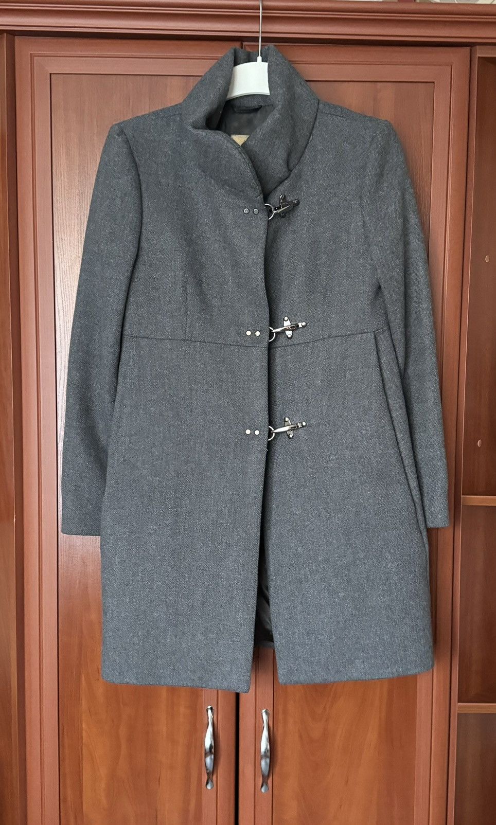 Designer × Fay Fay M wool clasp fastening coat long jacket Wmns Size M / US 6-8 / IT 42-44 - 18 Thumbnail