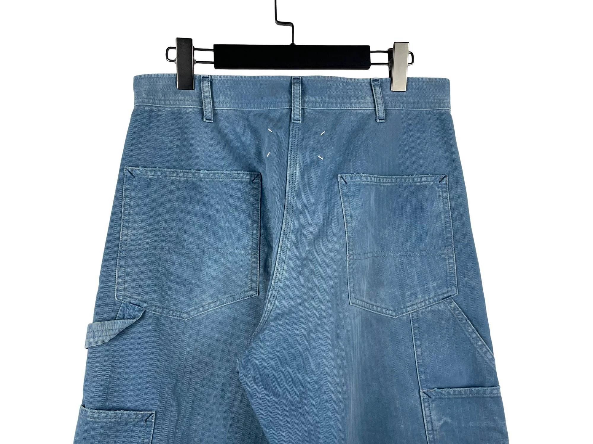 Maison Margiela Maison Margiela Blue Washed Distressed Relax Chino Size US 30 / EU 46 - 5 Thumbnail