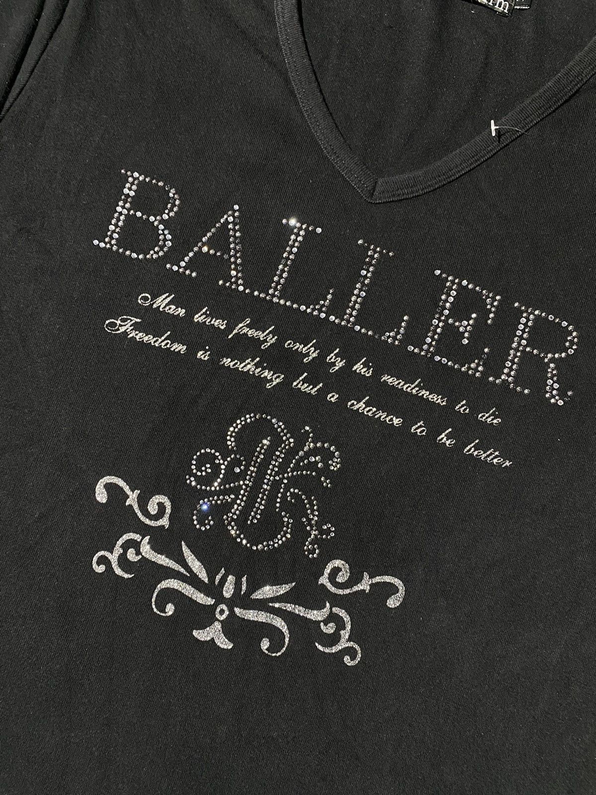 Le Grande Bleu (L.G.B.) 2000s XFRM - Vkei Studded Glitter Poem Longsleeve Shirt Size US L / EU 52-54 / 3 - 3 Thumbnail