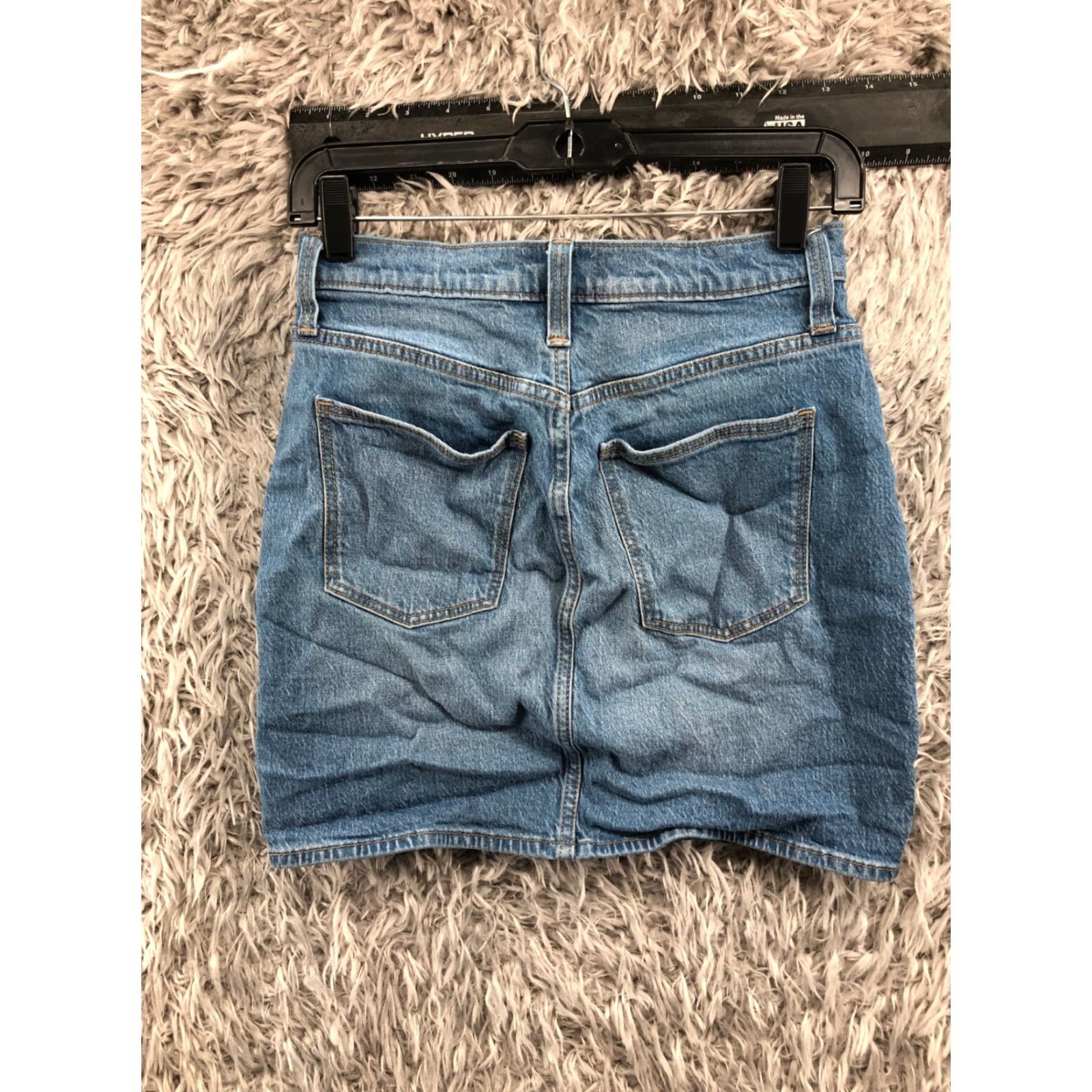 Vintage Universal Threads Skirt Womens Midi Blue Denim Straight & Pencil 0 Regular Slit Pockets Button Front Size 25" / US 0 / IT 36 - 5 Thumbnail