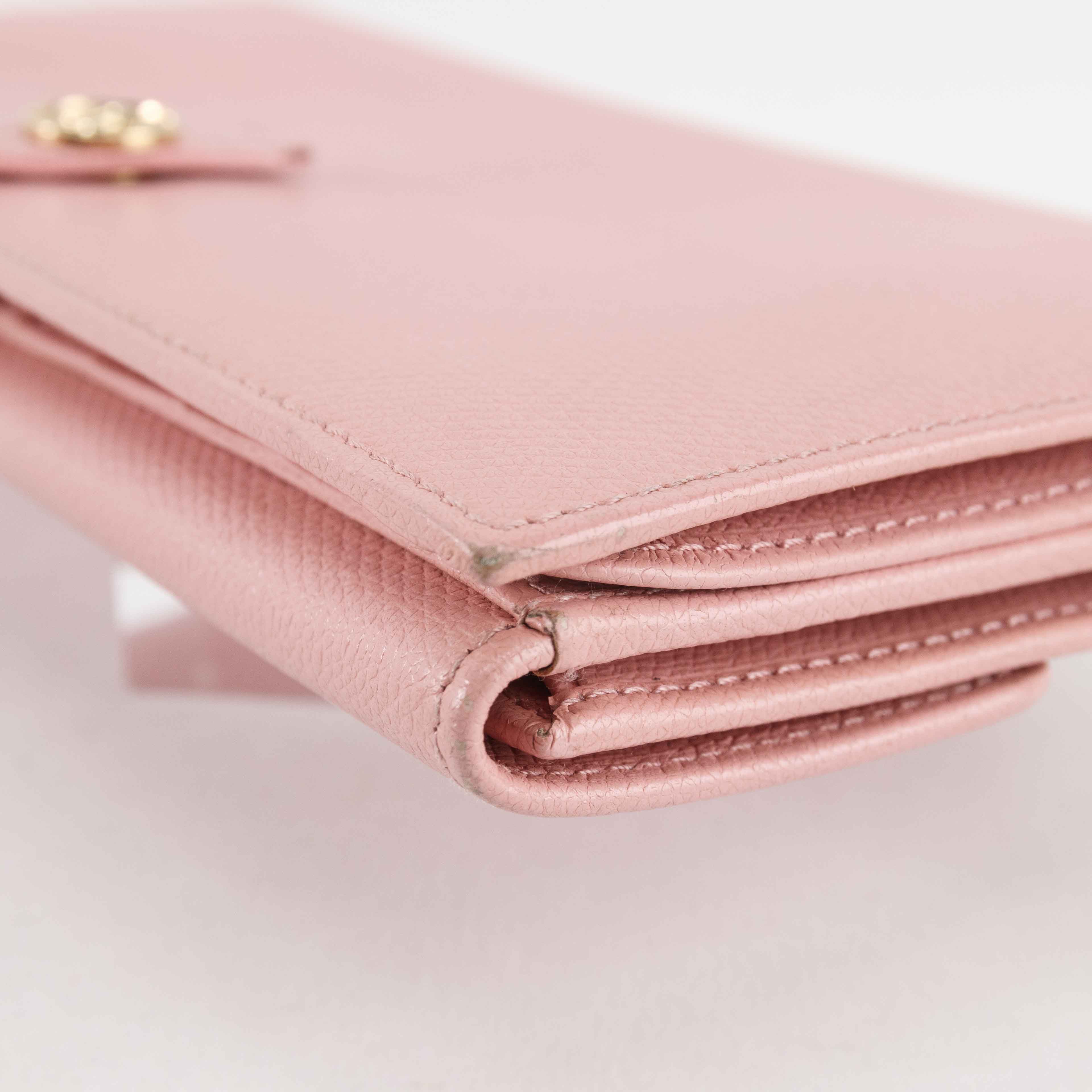 Chanel Chanel Classic Flap Long Wallet in Pink Caviar Leather Size ONE SIZE - 11 Thumbnail