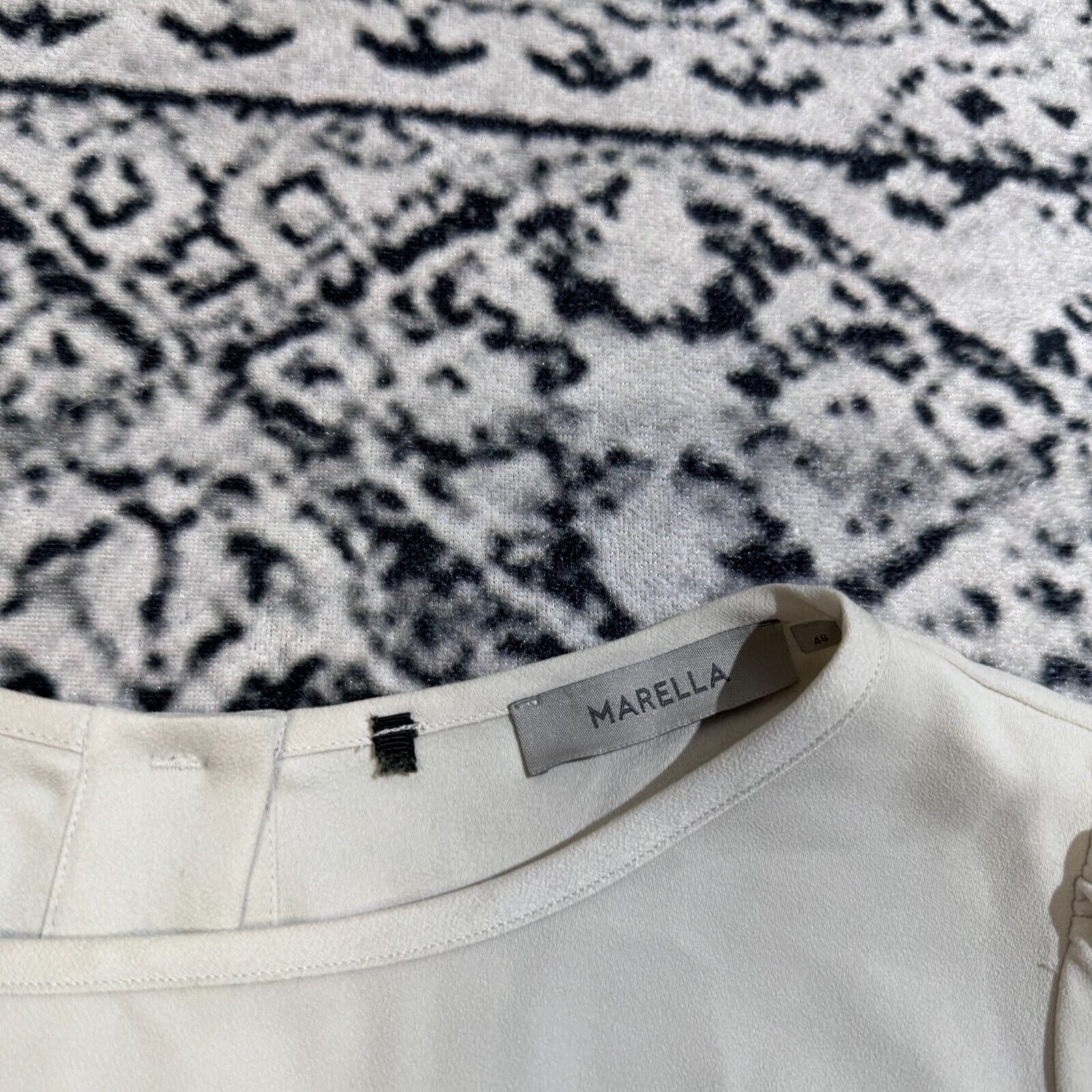 Marella × Vintage Vintage Marella Unisex Gray Viscose Blouse Size 48 IT 90s Size US M / EU 48-50 / 2 - 6 Thumbnail