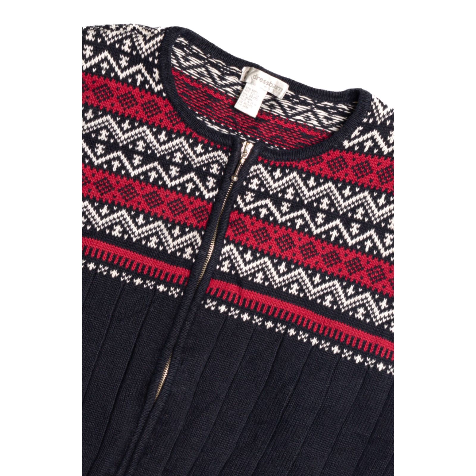 Vintage Vintage Dressbarn Cardigan Sweater X-Large Black Red Ramie Cotton Womens 14/16 24” 22.5” Chest Size XL / US 12-14 / IT 48-50 - 2 Thumbnail
