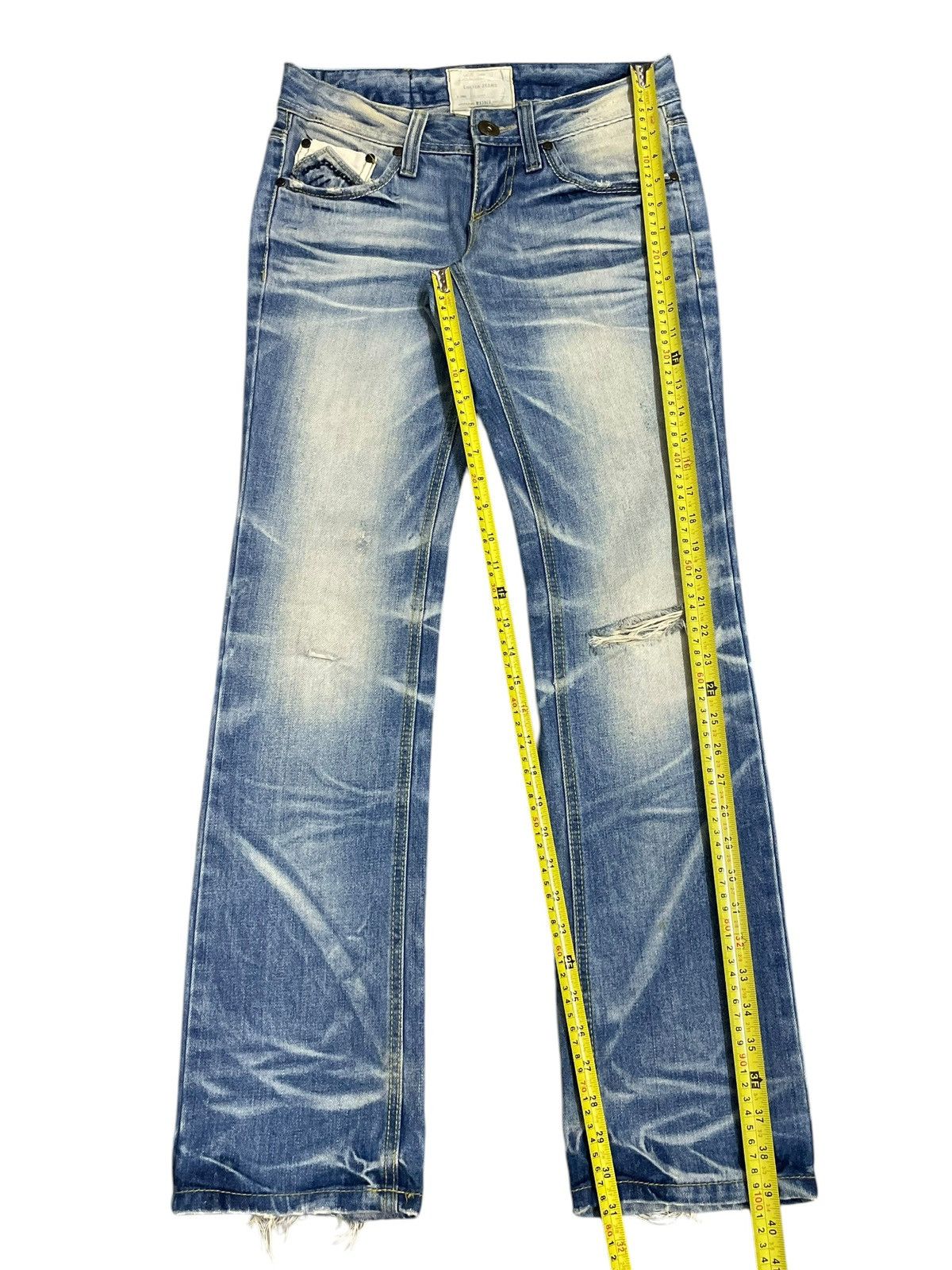 Japanese Brand Vintage Japanese Crazy Yellowish Whiskers Fade Wash Jeans Size 30" / US 8 / IT 44 - 16 Thumbnail